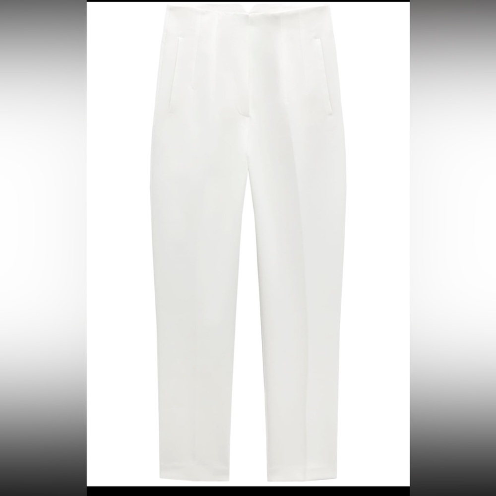 Zara white high waisted pants